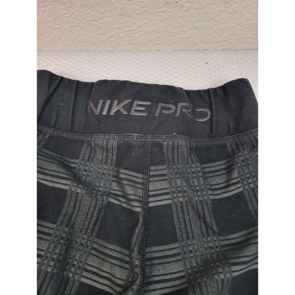 Nike Hyperwarm Training Leggings Womens Small Black Geometric Athleisure‎ Yoga - Picture 6 of 9